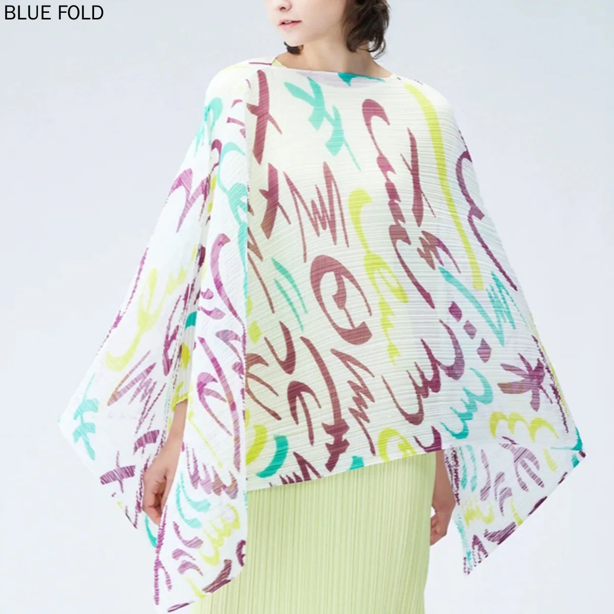 Miyake Basic Shawl Outer Cape Light Breathable Loose Fashionable Simple Versatile Sunscreen Shirt High-end Scarf PLEATS Shawl