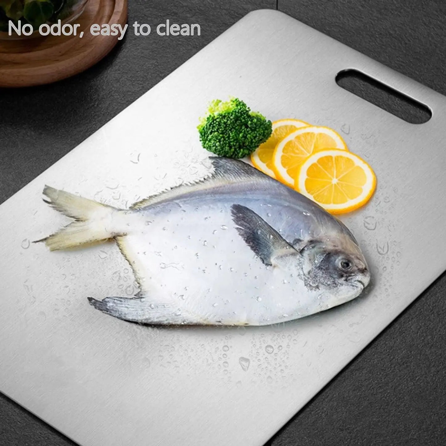 Manufacturer      New Stainless steel cutting board, heavy-duty double-sided cutting board, suitable for meat, vegetables, fruits, durable     Kitchen gadgets