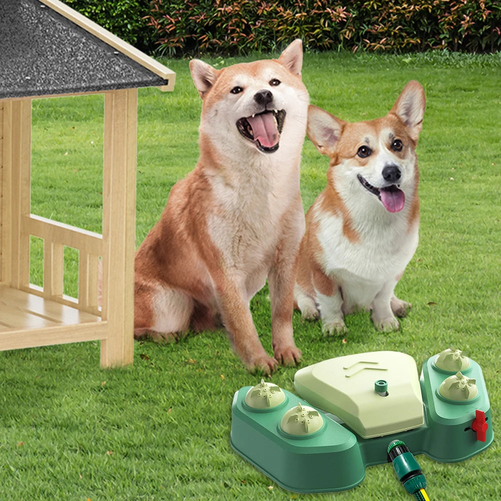 Dog Sprinkler Dog Water Fountain Adjustable Angle & Speed Dog Water Dispenser Toy BPA Free Pet Water Toy for Play and Drinking  dog toy