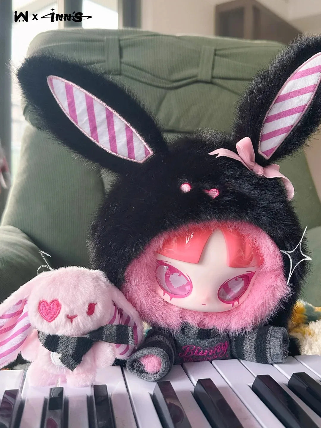 New Genuine Inn Bunny Falling In Love Ver Figure 30cm Vinyl Face Plush Hanging Card Customize Figurine Pvc Toy Cute Xmas Gift