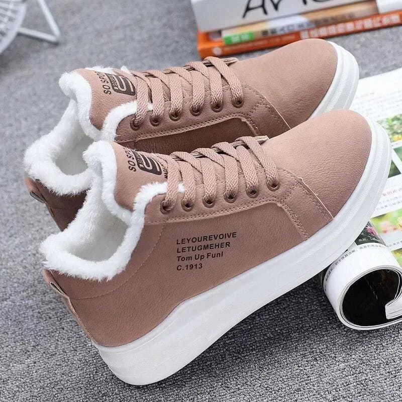Manufacturer   New Snow Boots Winter Outdoor Women Shoes Warm Fur Plush Lady Casual Shoes Lace Up Fashion Sneakers Platform Snow Boots    Sneakers