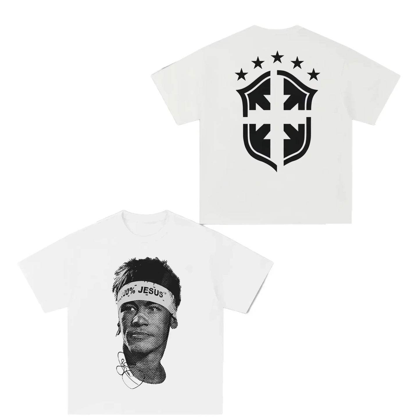 Neymar American Football Star Print Short-sleeved T-shirts Men Women Clothing Athleisure Print Fashion Casual Tee