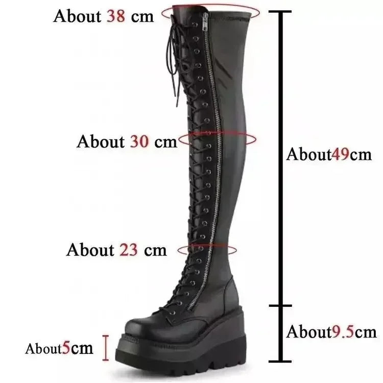 Manufacturer  Boots for Women Autumn Winter Over-the-knee Boots Cosplay High Platform Women Boots New High Heel Gothic   boots