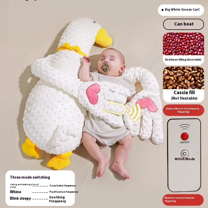 Big White Goose Baby Exhaust Pillow Soothes Baby, Soothes Baby's Palm, Baby Sleeps On Its Own Soothes Baby Baby Doll Sleeps Well   toy
