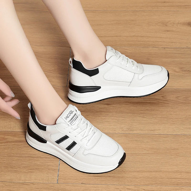 Manufacturer   Small White Shoes For Women's Spring New Fashionable And Versatile Breathable Mesh Casual Board Shoes Lightweight Sports Shoes    Sneakers