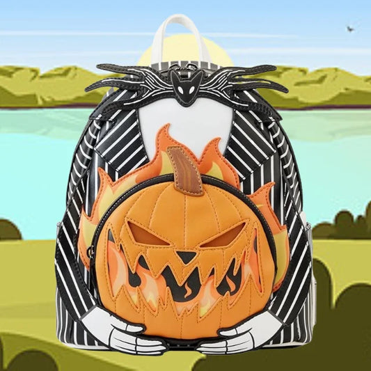 Nightmare Before Christmas Jack Pumpkin Glow Head Mini Backpack  bag