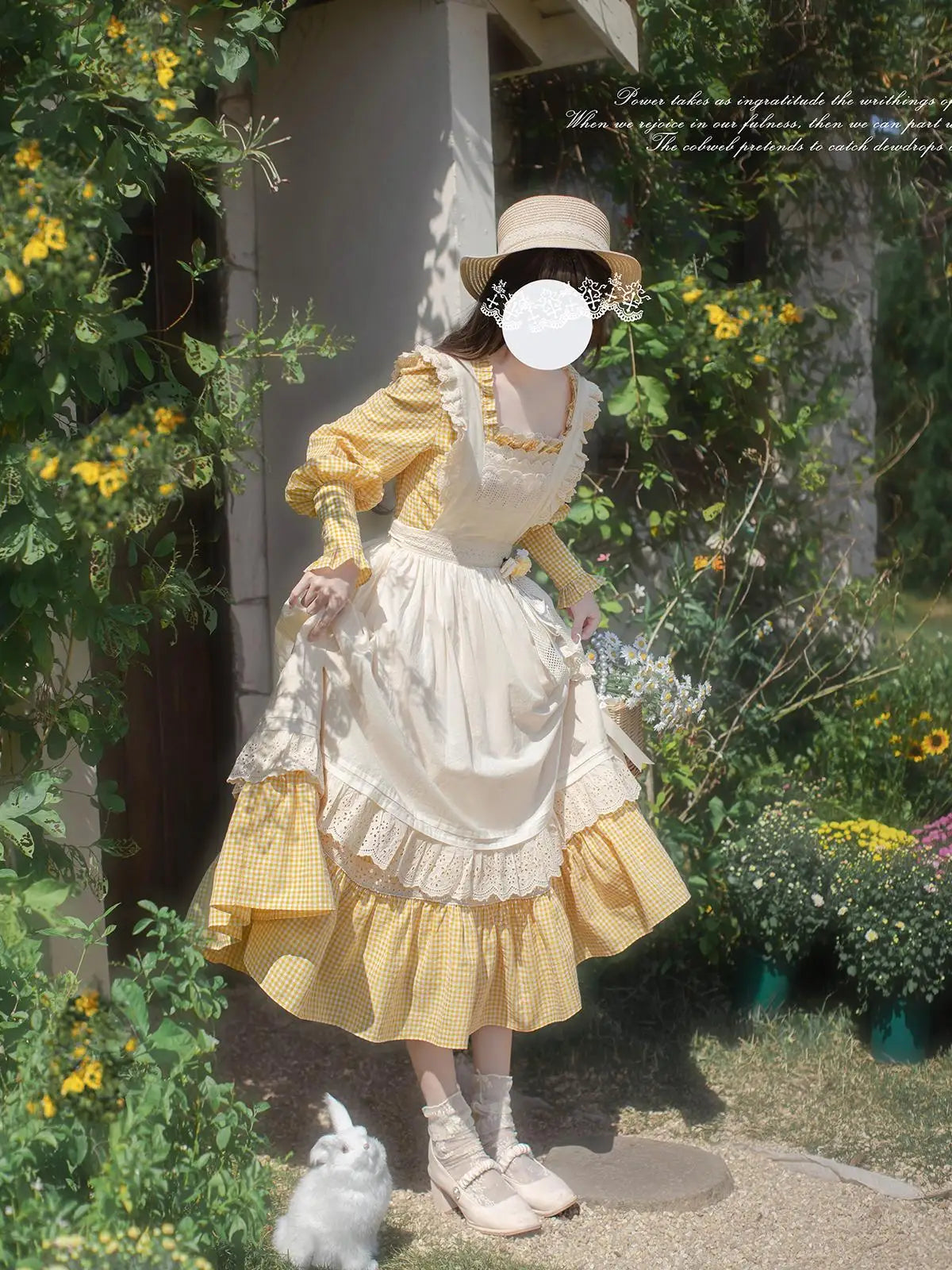 French Elegant Retro Pastoral Sweet Lolita Ruffles Square Neck Bow Long Sleeve High Waist A-line Plaid Long Dress Women Spring