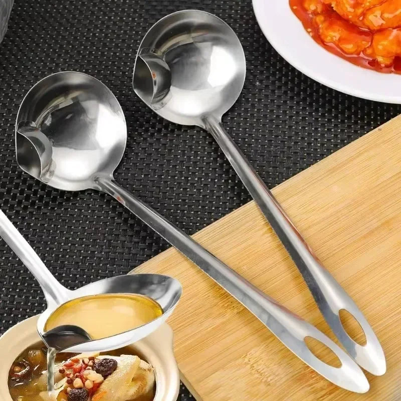 Manufacturer    Stainless Steel Oil Separating Spoon Soup Colander Kitchen Gravy Oil Soup Fat Separator Yogurt Oil Skimmer Spoon tool     Kitchen gadgets