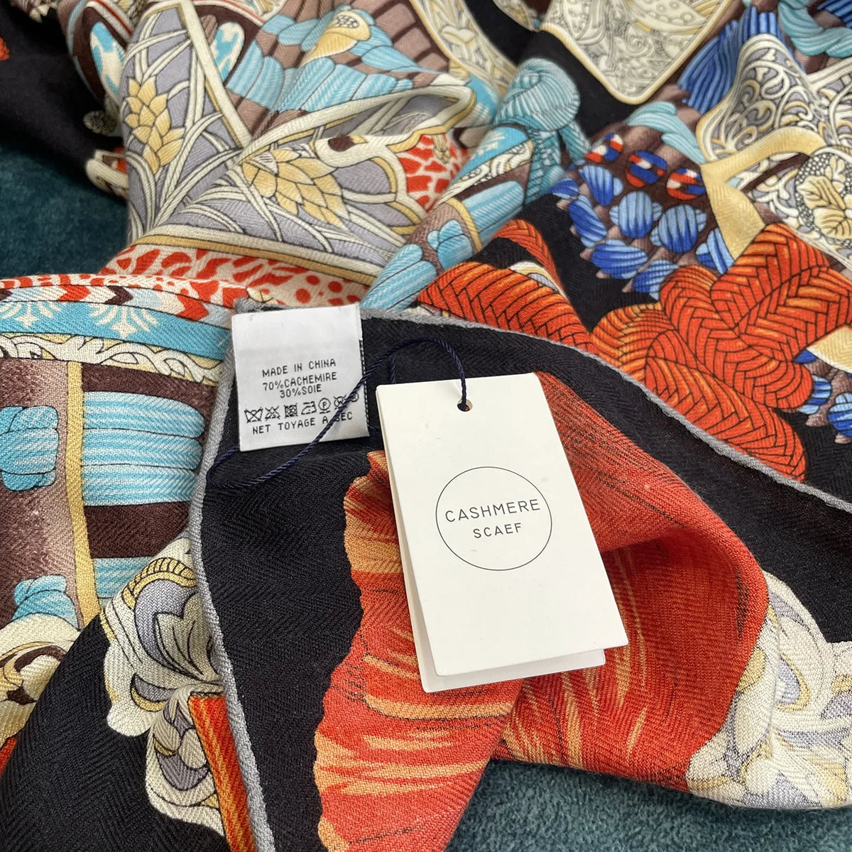 140cm Silk Cashmere Scarf  Soft Pashmina Warm Winter Scarf Women Armored Warrior Brand Square Scarf Shawl Bandana Kerchief