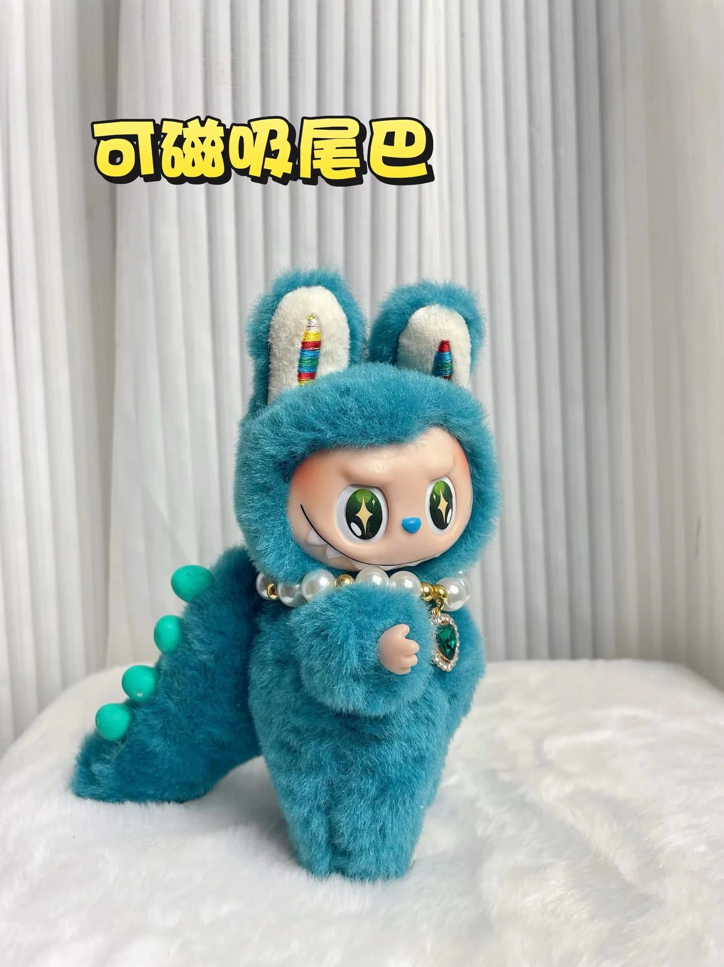 New Lababu Zimomo Mango Squirrel Shen Gongbao Er Chuang Gai Wa Creative Handmade Keychain Jewelry Magnetic Tail Vinyl Doll   toy