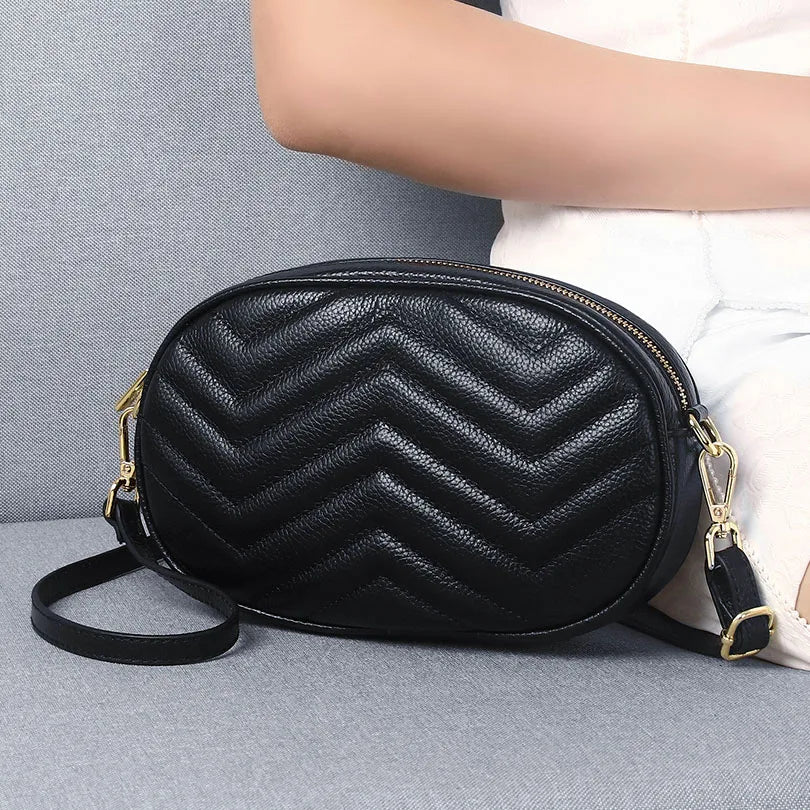 Women Bags  New Genuine Leather Simple Design Trend Crossbody Bags Female Cowhide Shoulder Bag Small Ladies messenger bag