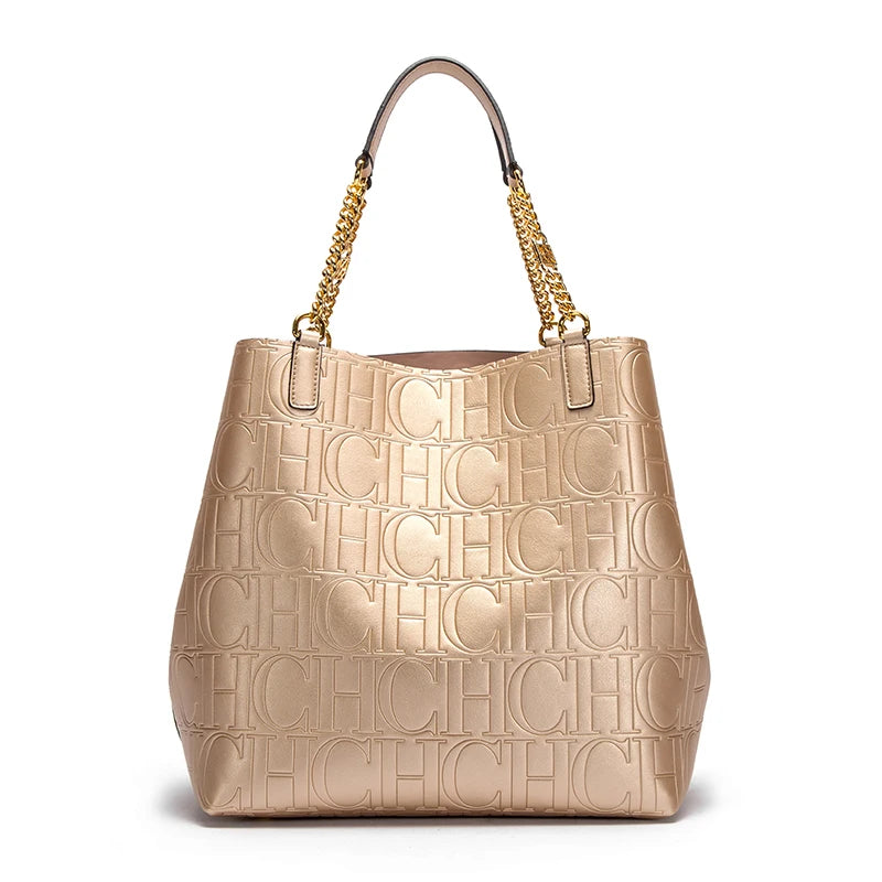 Fashionable Retro Women's New Solid Color Shoulder Bag Casual Large Capacity PU Material Women's New Handbag