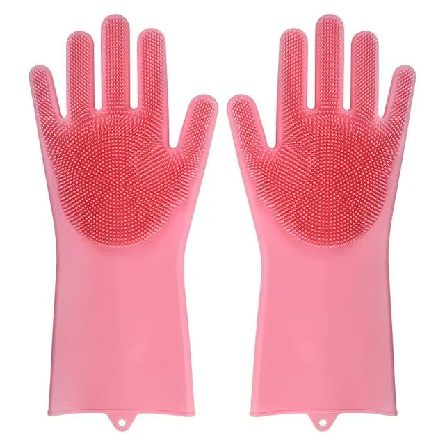 manufacturer  Dishwashing Cleaning Gloves Magic Silicone Rubber Dish Washing Gloves for Household Sponge Scrubber Kitchen Cleaning Tools   Kitchen gadgets
