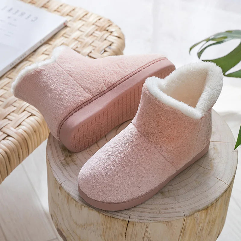 Manufacturer   2025 Winter Warm Shoes Woman Men Indoor Slippers Soft Plus Couples Home Floor Snow Boots Anti-slip Female House Footwear   boots