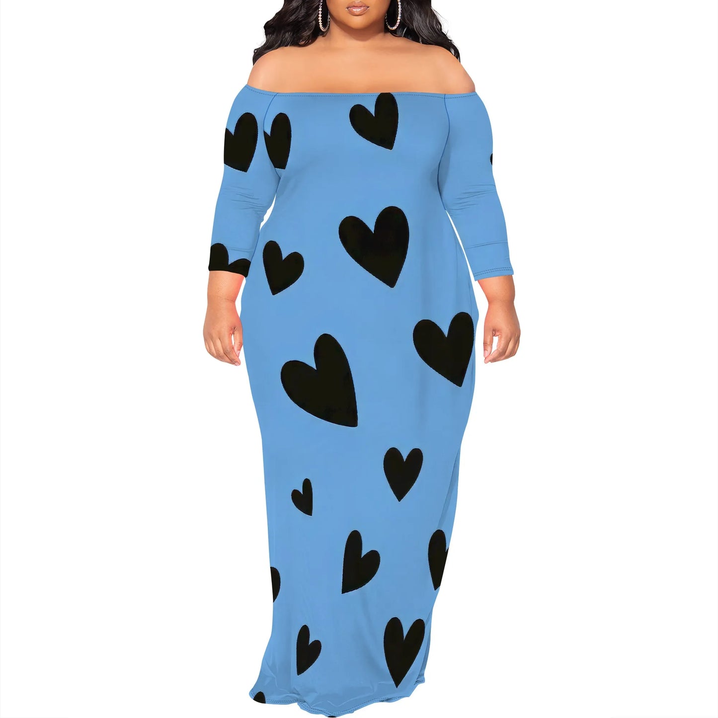 Maxi Dress for Women V Neck Casual 3/4 Sleeve Wrap Sexy Long Dresses Floral with Belt