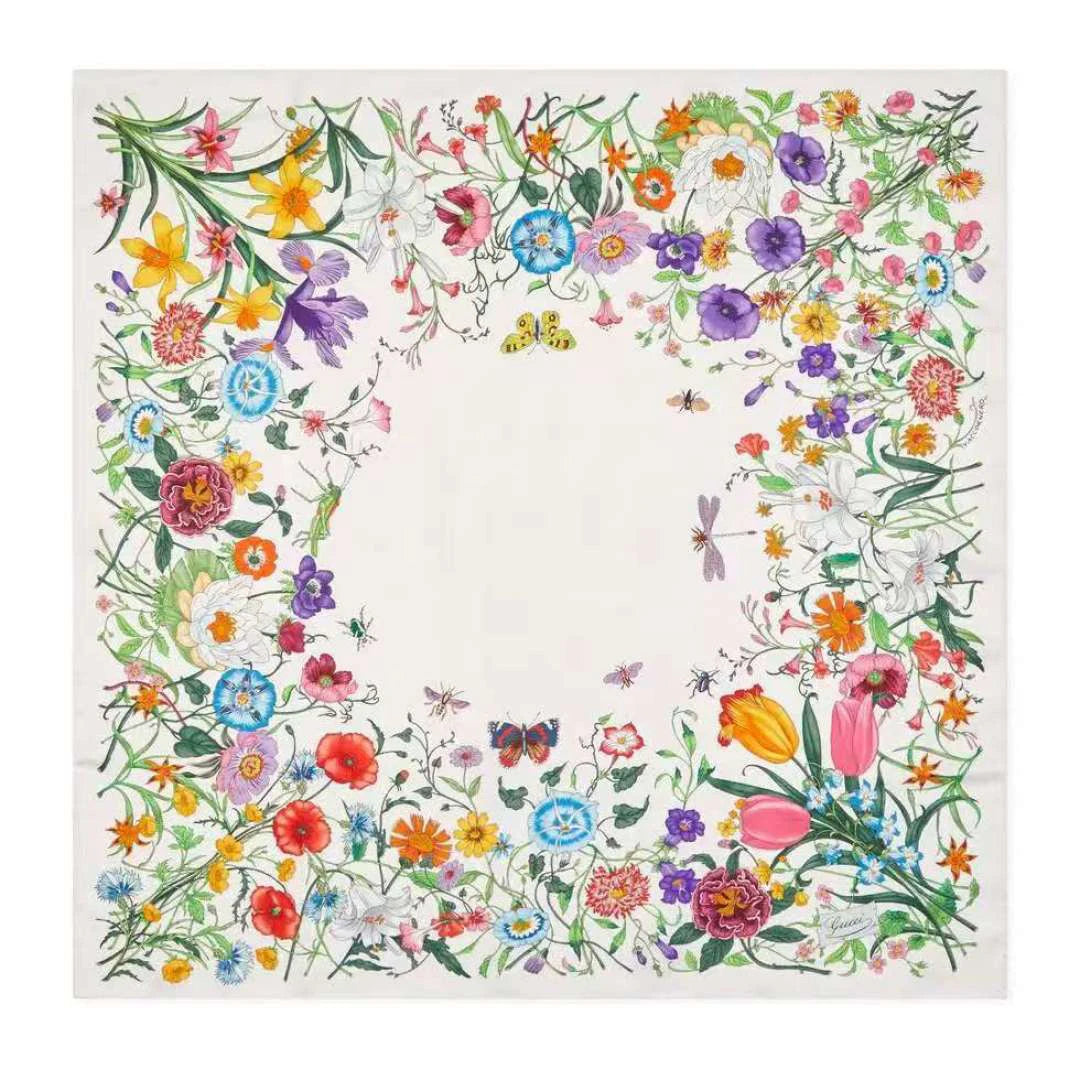 Designer Silk Scarf: Playful Versatility & Modern Flair - Effortlessly Chic Styling. Premium Gift for Fashion Enthusiasts
