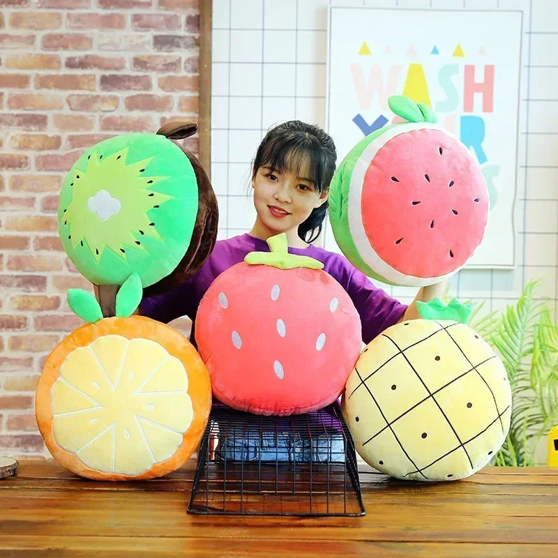 2 in 1 Pillow blanket filling fruit vegetables food Anti-stress soft plush creative pillow cushion hobby Children gift toy