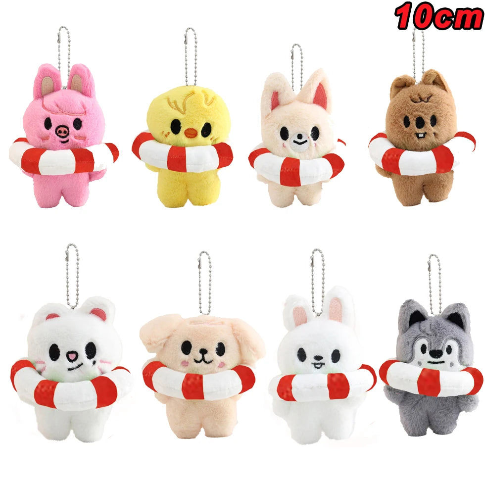 New KPOP Skzoo Plush Keychain Korean Ide Pendant Toy Keychain Fan Collection Giftsol Felix HyunJin Jisung Plush Cartoon