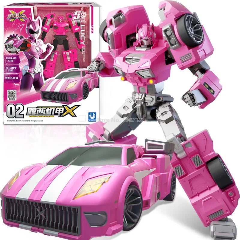 Mini Force Super Dinosaur Power Transformation Robot Toys Action Figures MiniForce X Simulation Car Deformation Airplane Toy