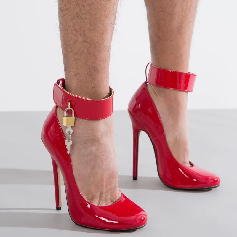 Manufacturer   Sexy 14cm Extreme High Heels Pumps Shoes Woman Fashion Key Black Red Heeled Dance Party Wedding Office Shoes Ladies Large Size   Pumps