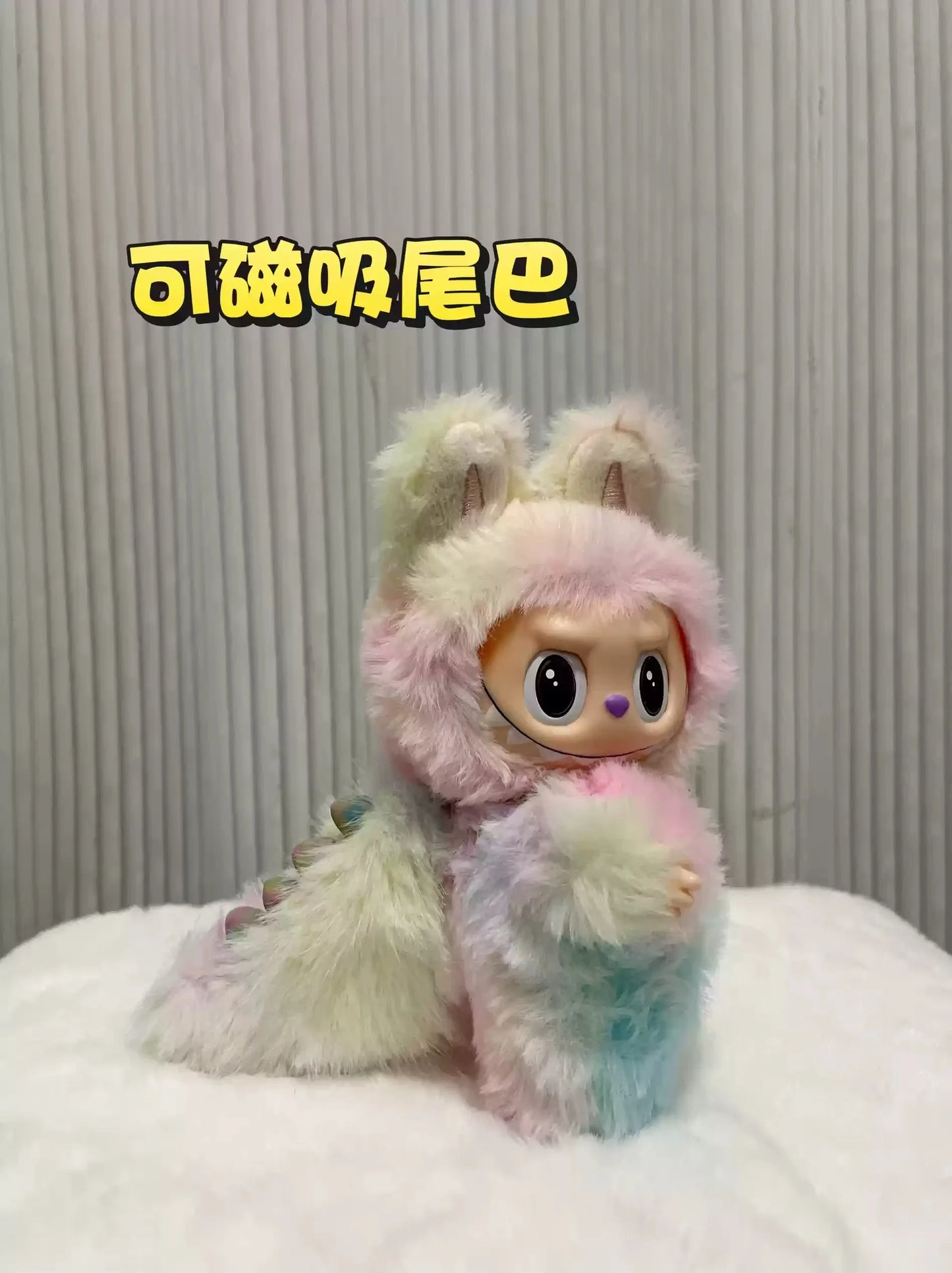 New Lababu Zimomo Mango Squirrel Shen Gongbao Er Chuang Gai Wa Creative Handmade Keychain Jewelry Magnetic Tail Vinyl Doll   toy