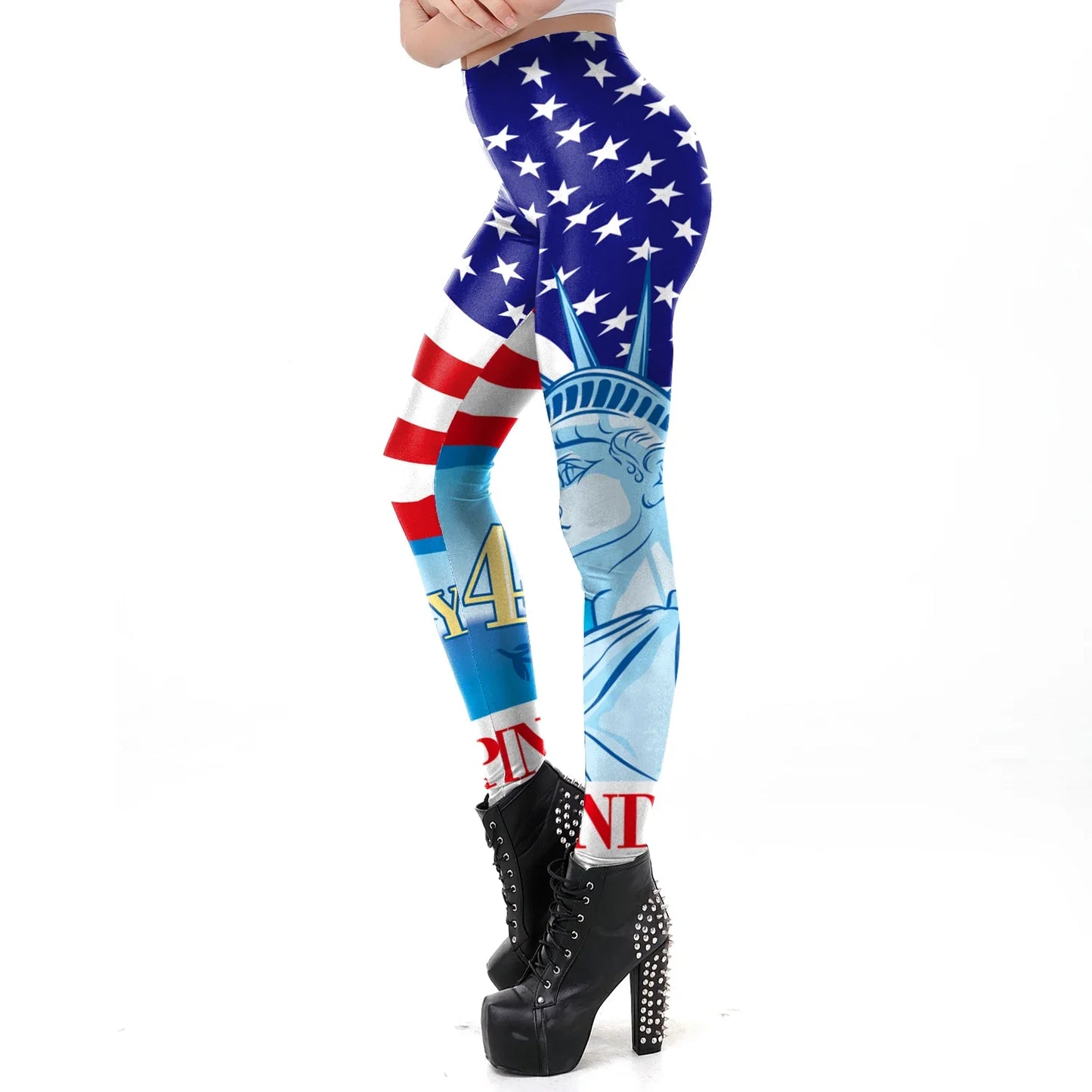 New Trend Women Legging High Waist Tights Sexy Pant Fitness Legins American US Flag Skull 3D Print Female Legging