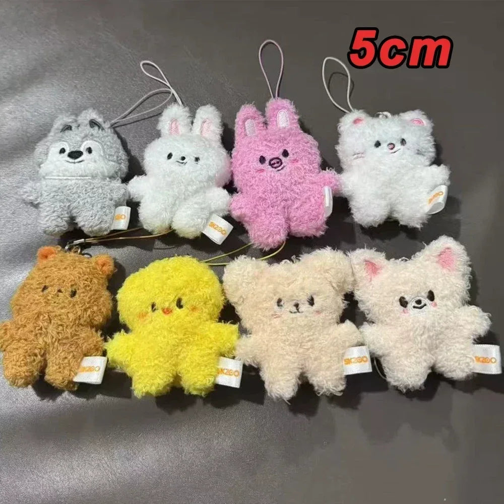 New KPOP Skzoo Plush Keychain Korean Ide Pendant Toy Keychain Fan Collection Giftsol Felix HyunJin Jisung Plush Cartoon