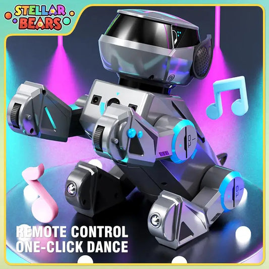 Remote Control Stunt Dog Dancing Music Puppy RC Animal Dog Boy Girls Toy Intelligent Touch Interactive Pet Dog Toys for Children