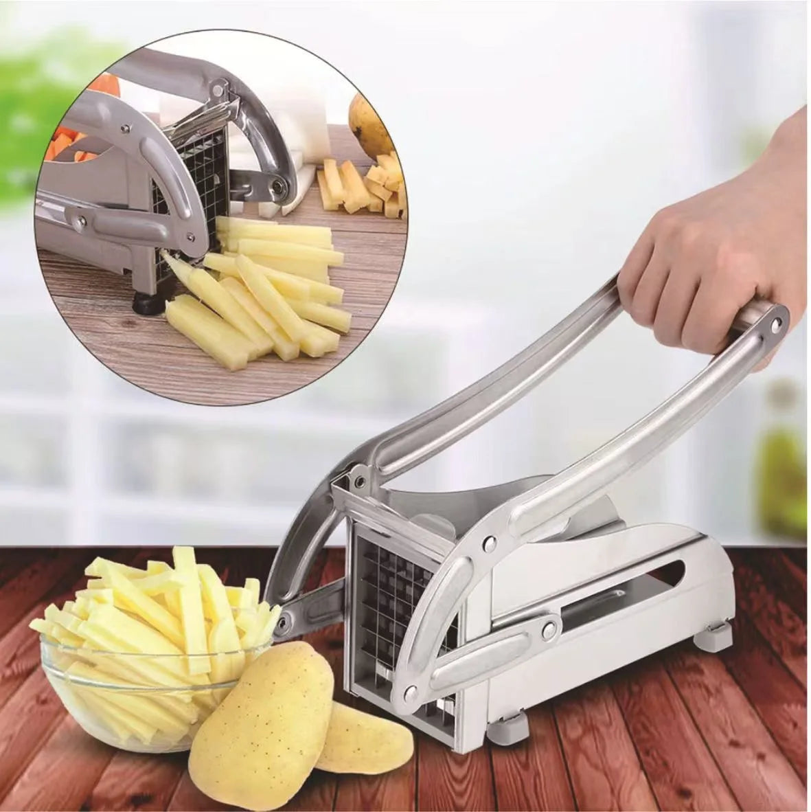 Manufacturer      Multifunction Stainless Steel Manual Vegetable Cutter for Potato Cucumber Fruits Vegetables     Kitchen gadgets
