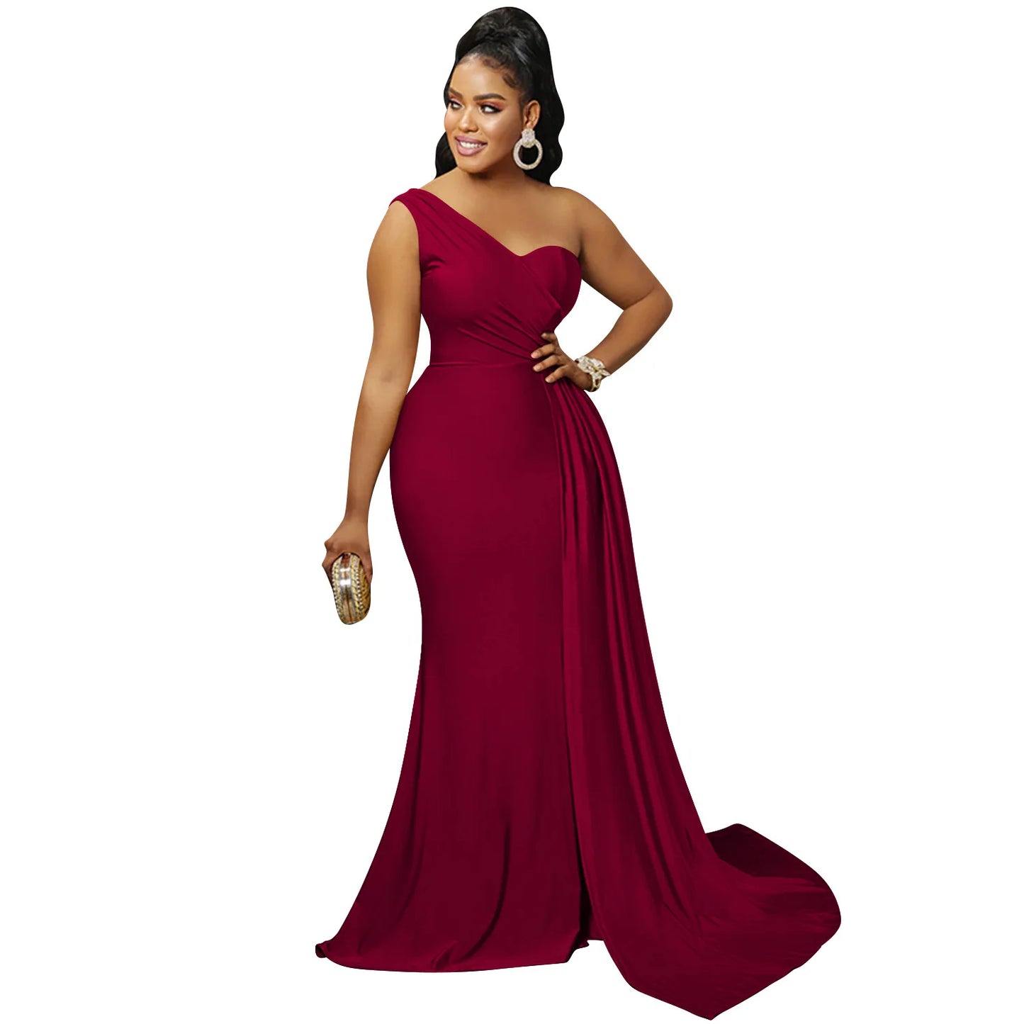 Zanzea-Women's Striped Long Dress, Ladies Dresses,  Fashion party tight one-sleeved dress maxi dress