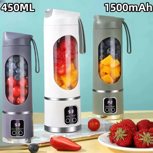 Manufacturer      New Household Charging MINI Crushed Ice Electric Juicer Powerful Motor 450ML Large Capacity Digital Display Juice Cup     Kitchen gadgets