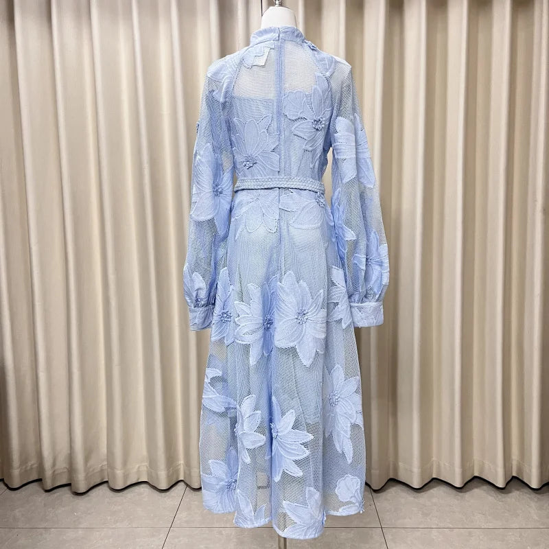 Women's Dress Floral Linen Elegant Long Dresses Casual Vacation Beach Party Dresses Woman Clothing Fashion Summer Dresses