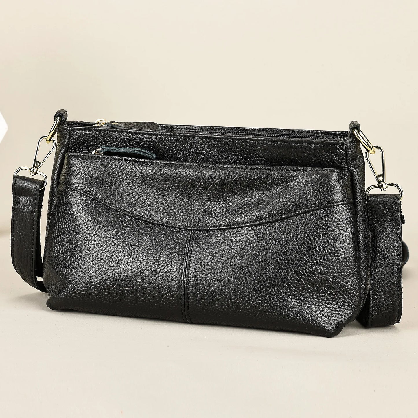 Genuine Leather Women's Bag Luxury High Quality Women Crossbody Bag Trendy Designer Cowhide Female Shoulder Bags 7651