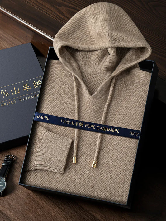 Choice 100% Goat Cashmere Sweater  Hoodie Pullovers Autumn Winter Soft Warm Comfy Cashmere Knitwear High Quality Tops
