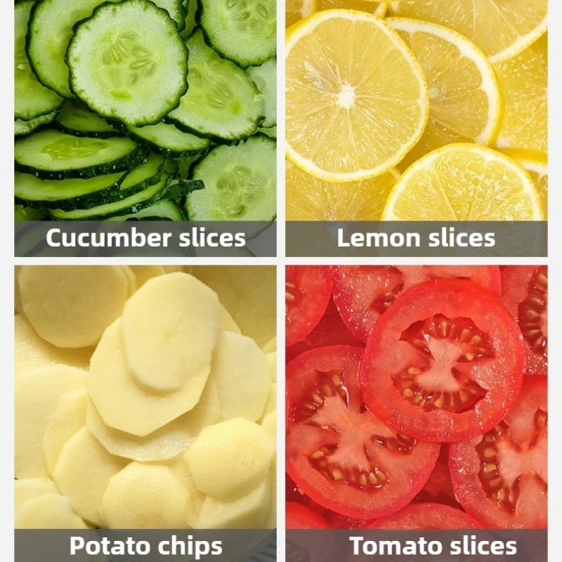 Manufacturer      New Commercial Double Spout Vegetable Cutter 4 in 1 Multifunctional Dicing Shredding Slicing Cutting Strips Vegetables     Kitchen gadgets