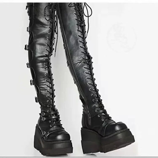 Manufacturer  Boots for Women Autumn Winter Over-the-knee Boots Cosplay High Platform Women Boots New High Heel Gothic   boots