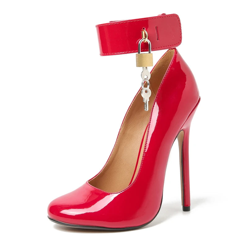 Manufacturer   Sexy 14cm Extreme High Heels Pumps Shoes Woman Fashion Key Black Red Heeled Dance Party Wedding Office Shoes Ladies Large Size   Pumps