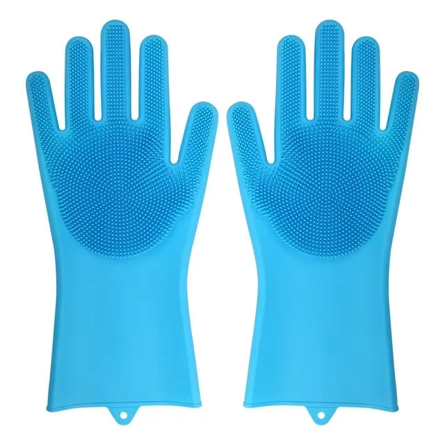 manufacturer  Dishwashing Cleaning Gloves Magic Silicone Rubber Dish Washing Gloves for Household Sponge Scrubber Kitchen Cleaning Tools   Kitchen gadgets