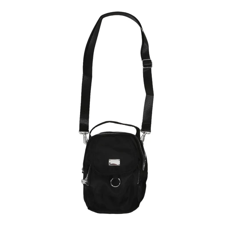 1PC Lady Casual Messenger Bag, Solid Color Multi-function Purse, Multi-layer Lightweight Oxford Handbag, Suitable for Going out