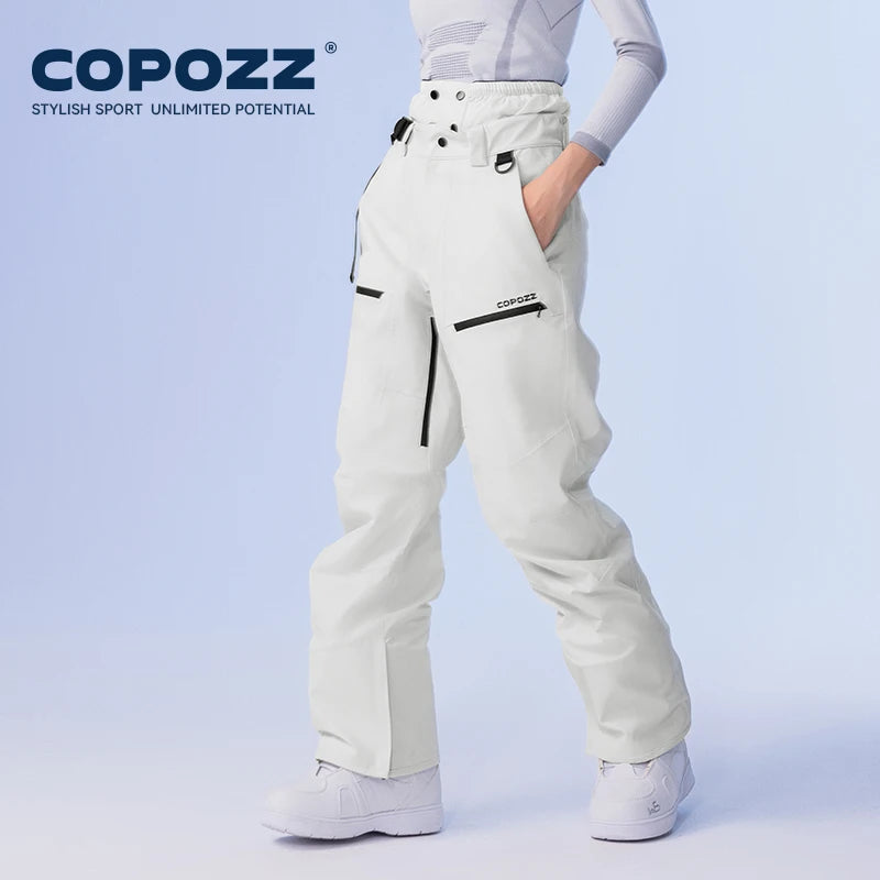COPOZZ Winter Ski Pants Unisex Women Outdoor High Quality Windproof Waterproof Warm Snow Trousers Winter Ski Snowboarding Pant
