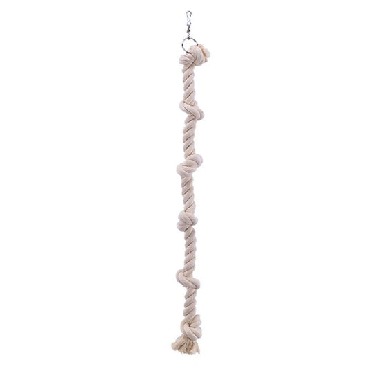 Hanging Cotton Rope Swing Cage with Knots, Parrot Climbing Toy, Boredom Breaker for Budgies  dog toy