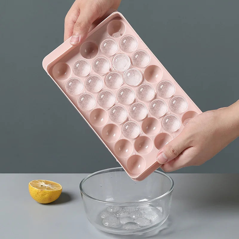 manufacturer  33 Ice Boll Hockey PP Mold Frozen Whiskey Ball Popsicle Ice Cube Tray Box Lollipop Making Gifts Kitchen Tools Accessories   Kitchen gadgets