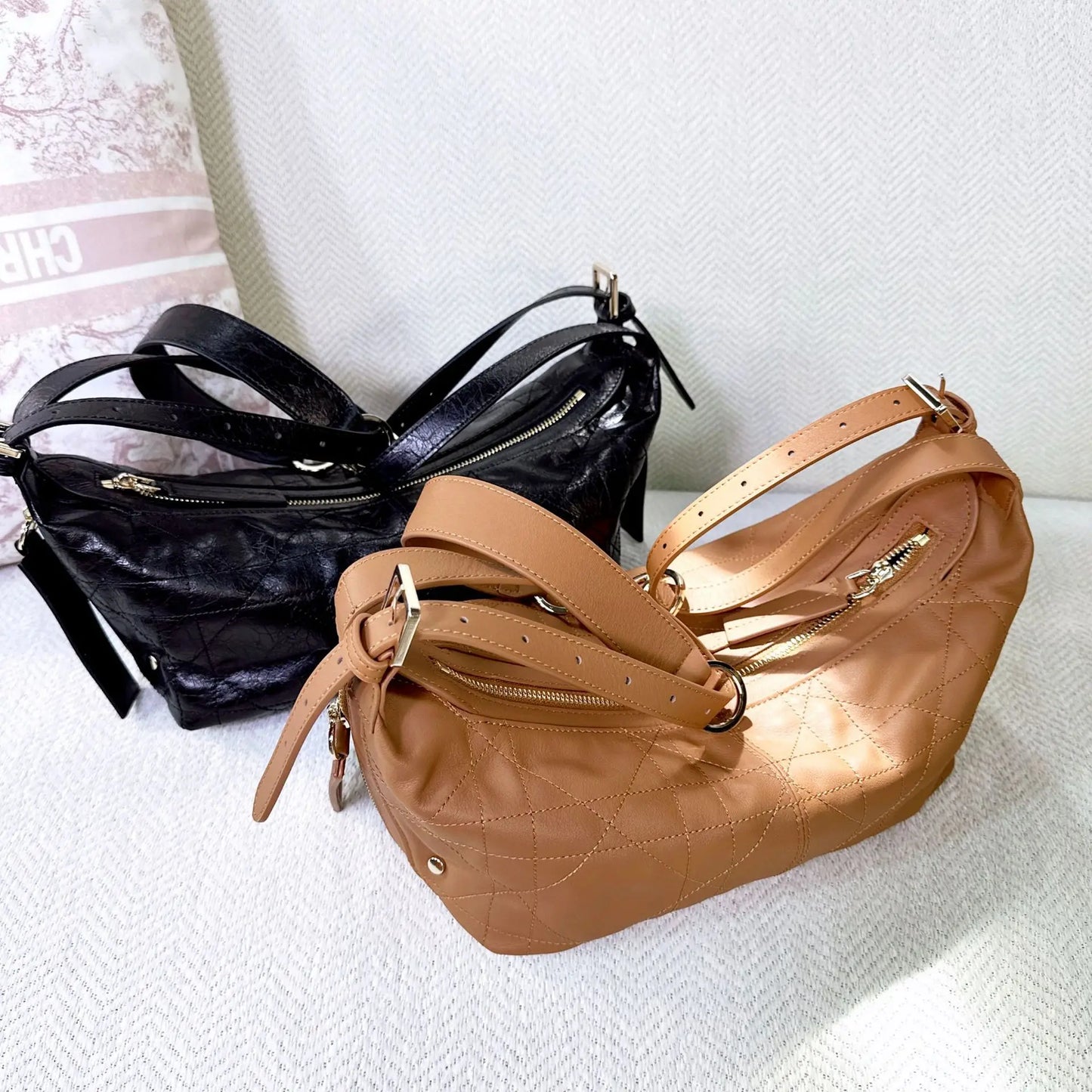 sling genuine leather handbags for women Underarm vintage Bag Commuter Single Shoulder Crossbody high quality side ladies Bag