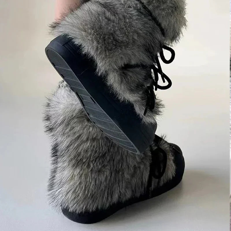 Manufacturer    Women Snow Ankle Boots Fur Designer Fashion Short Plush Flats Cotton Shoes Trend Warm Cozy Winter    boots