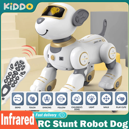 Smart Electronic Animal Pets RC Robot Dog Voice Remote Control Toy Funny Singing Dancing Robot Puppy Children's Birthday Gift