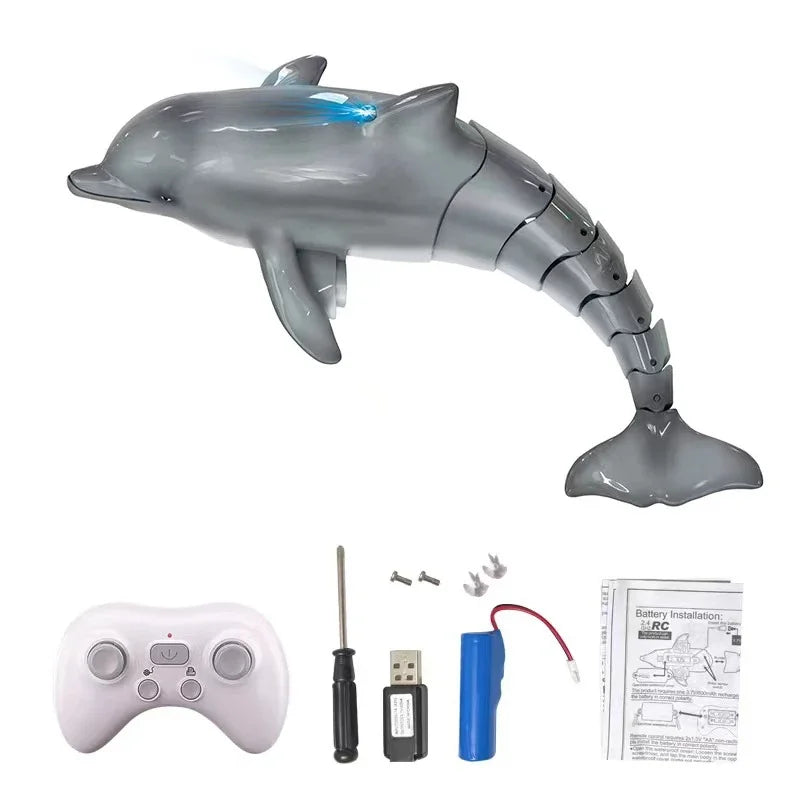 RC Shark Spray Water Electric Whale Kids Toy Remote Control Dolphin Animal Bath Tub Pool Simulation Submarine Fish Game
