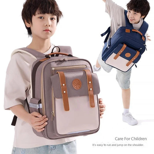 Disney New Boy School Bag Grade 1-4 Spider Man Captain America Primary Student Shoulder Orthopedic Backpack Kids Gifts Mochilas