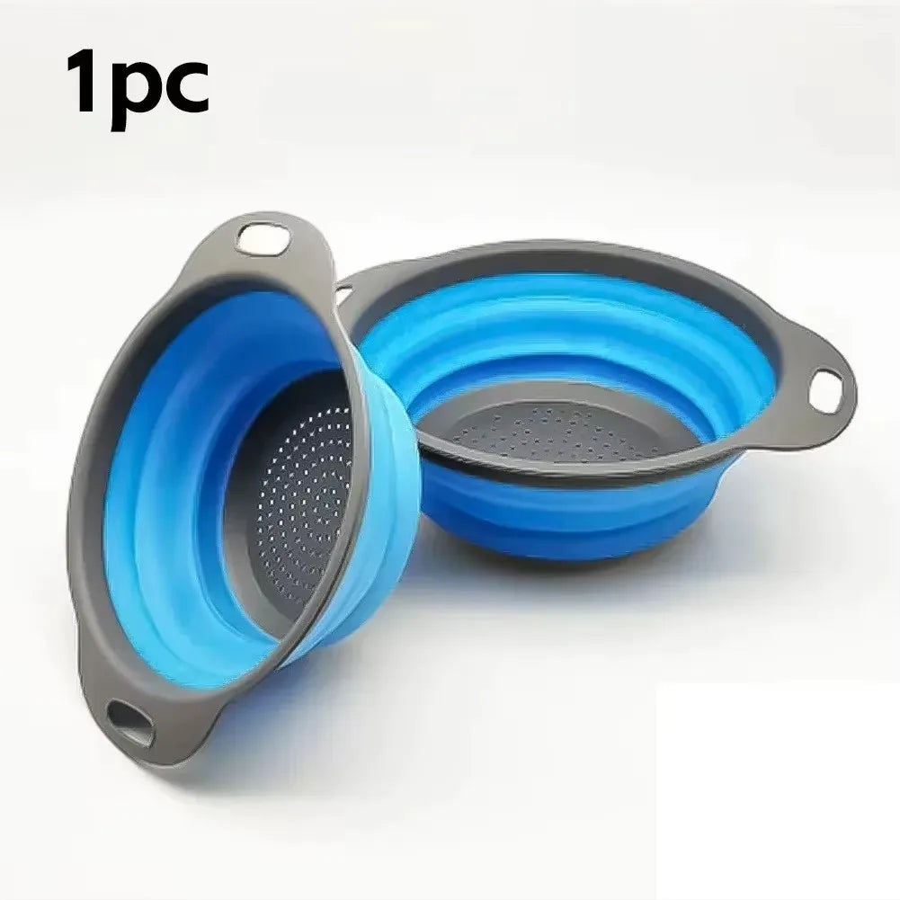 Manufacturer   Foldable Strainer Fruit Vegetable Washing Basket Colander Dish Drainer Silicon Colander Collapsible Drainer Kitchen Gadgets   kitchen gadgets