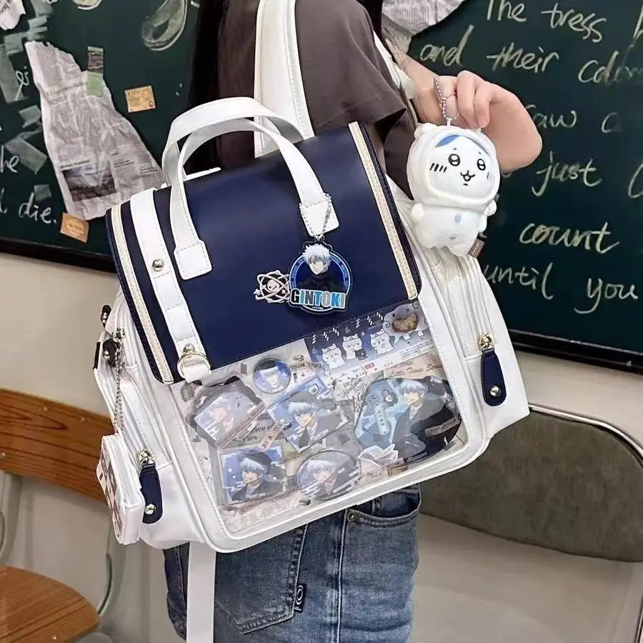 JIAERDI Transparent Ita Bag Backpack Women Harajuku Aesthetic JK Uniform Mochila Schoolbag Female Large Capacity Backpacks
