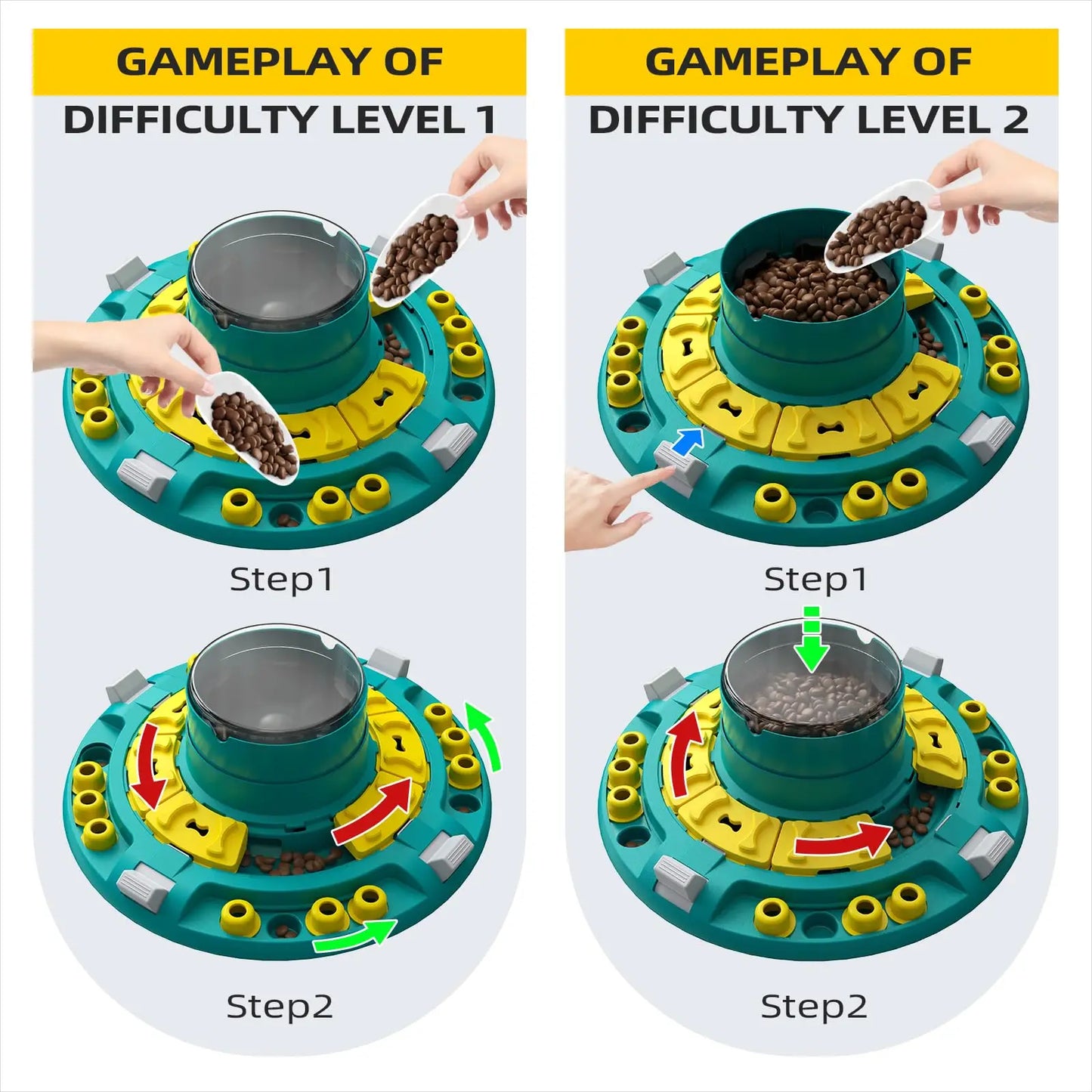 KADTC Dog Advanced Puzzle Toys Level 4 in 1 for Smart Dogs Mental Brain Stimulation Game Slow Food Puzzles Hard Feeder Puppy Tre   dog  toy